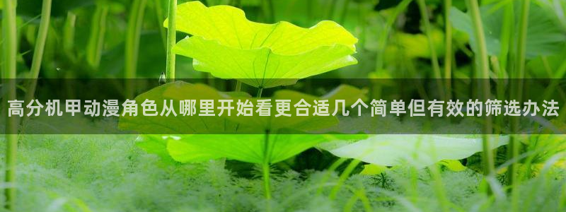 当香蕉成熟时:高分机甲动漫角色从哪里开始看更合适几个简单但有效的筛选办法配图