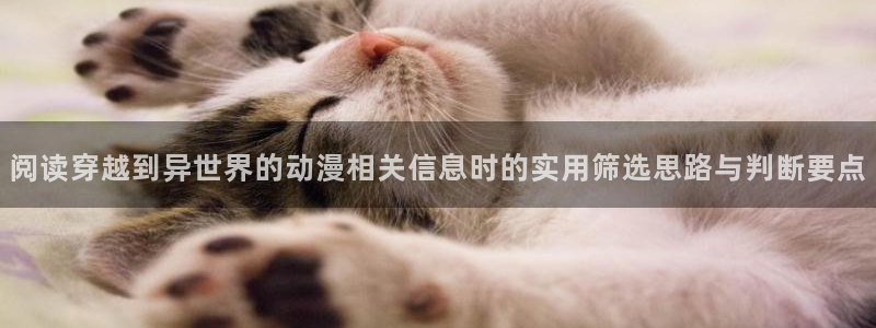 香蕉成熟时 迅雷下载：阅读穿越到异世界的动漫相关信息时的实用筛选思路与判断要点配图